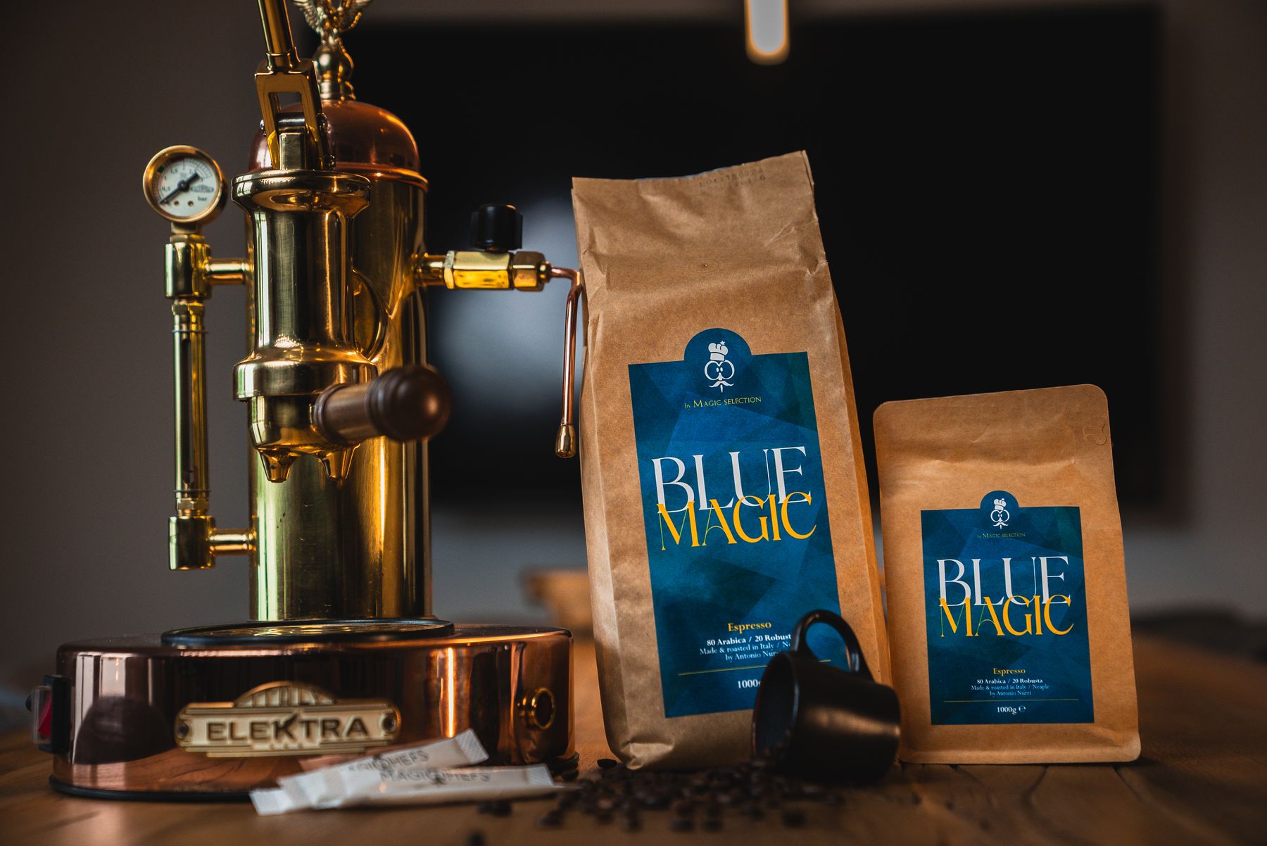 Blue Magic Espresso Packungen 250 g und 1000 g